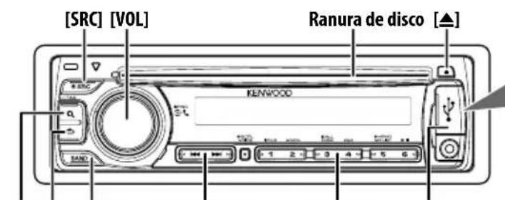 KENWOOD KDCBT645U - Funcionamento de los discos de musica/archivos de audio/iPod - 1