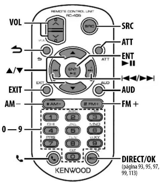 KENWOOD KDCBT645U - Operaciones básicas del mando a distancia - 1