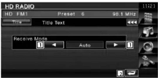 KENWOOD KTCHR200 - Mode de réception - 2