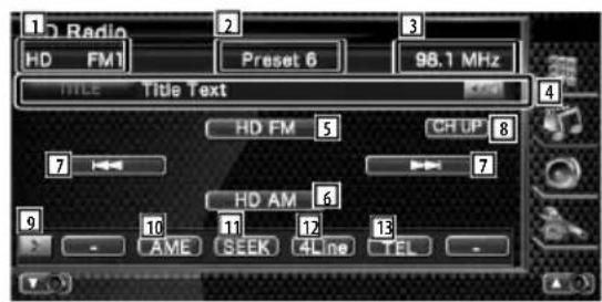 KENWOOD KTCHR200 - Funciones mientras se visualiza la pantalla de control - 2