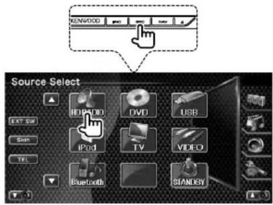 KENWOOD KTCHR200 - Fonctions disponibles quand l'écran de commande est affiché - 1