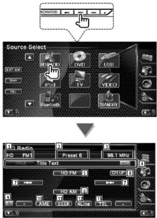 KENWOOD KTCHR200 - Functions While Displaying the Control Screen - 1