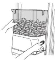 THERMADOR KBUDT4255E - To Remove and Replace the Ice Storage Bin: - 1