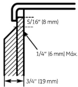 GE GSHS5KGXSS - Panel de 3/4" (19 mm) o panel levantado - 1