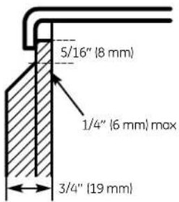 GE GSHS5KGXSS - 3/4" (19 mm) or Raised Panel - 1