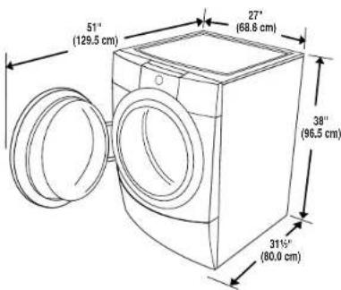 MAYTAG Epic MFW9800TK - Installation clearances - 1