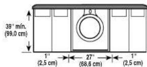 MAYTAG Epic MFW9800TK - Espacio recomendado para la instalacion a medida bajo del主義or - 1