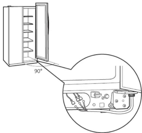GE GSC22QGTBB - REMUEVA LA PUERTA DEL REFRIGERADOR (cont.) - 1