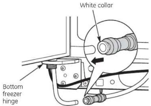 White collar Bottom freezer hinge