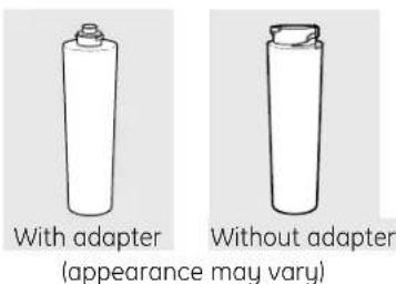 With adapter Appearance may vary Without adapter