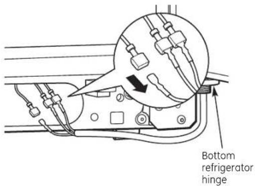 Bottom refrigerator hinge