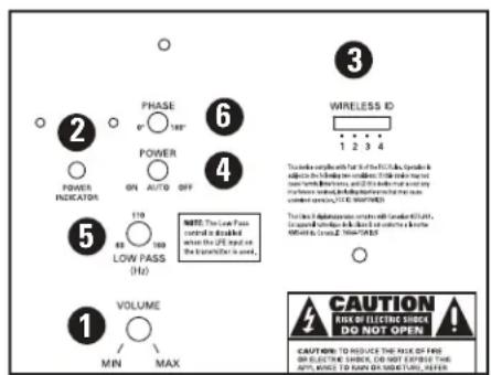 POLK PSWi225 - Wireless Subwoofer Controls - 1