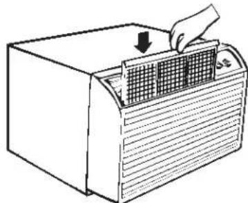 GE AJCS08ACB - To replace the air filter: - 1