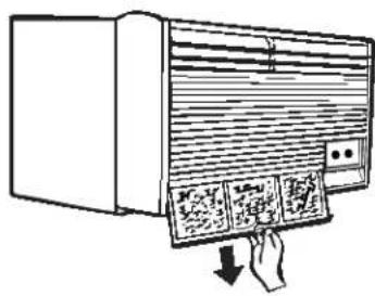 GE AJCS08ACB - Pour retirer le filtre air, sur certains modèles - 1