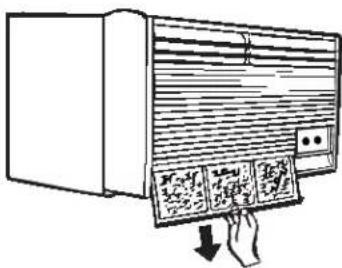 GE AJCS08ACB - To remove the air filter, on other models: - 1