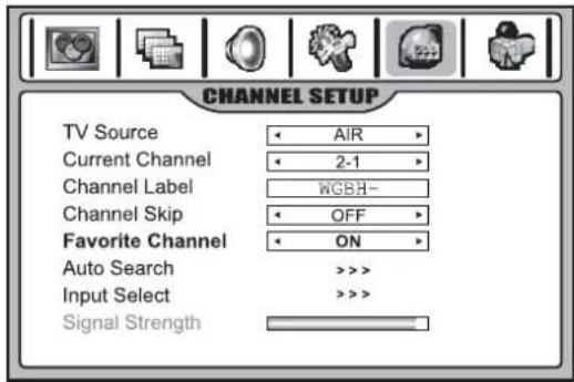 INSIGNIA NS42LCD - To create a Favorite channel list: - 1