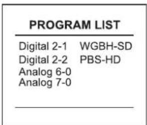 INSIGNIA NS42LCD - To select a channel using the Program list: - 1
