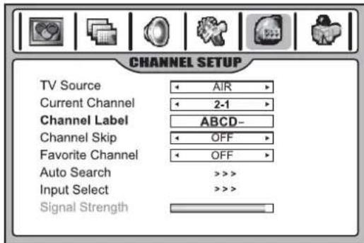 INSIGNIA NS42LCD - Pour ajouter une étiquette à un canal : - 1