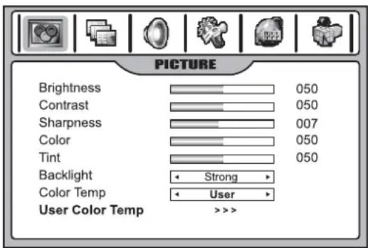 INSIGNIA NS42LCD - Personalización de la imagen - 1