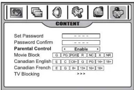INSIGNIA NS42LCD - Activation des contrôles parentaux - 1