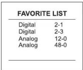 INSIGNIA NS42LCD - To select a channel using the Favorite list: - 1