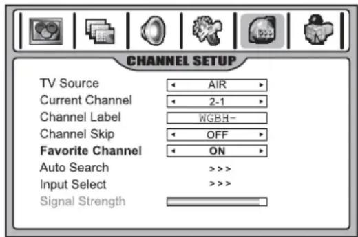 INSIGNIA NS42LCD - Pour créer une liste de canaux favoris : - 1