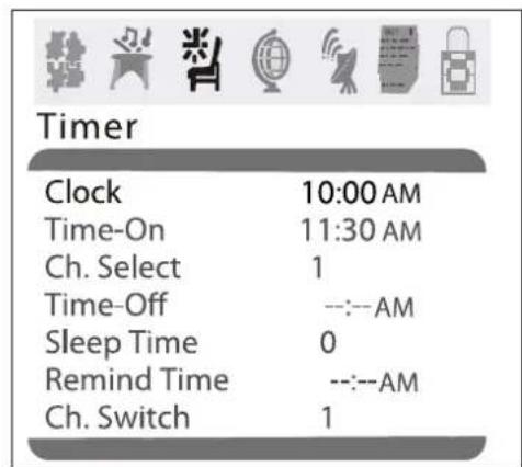 INSIGNIA NSF27C - To set the timer to turn on your TV: - 1