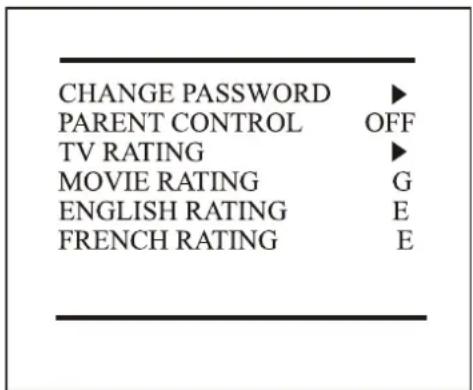 INSIGNIA NSLCD26 - To set the Parental Control level: - 3