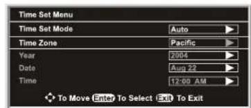 INSIGNIA NSLCD22 - Paraajustar automatically el relo: 1 Presione MENU. - 3