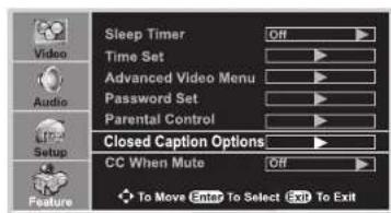 INSIGNIA NSLCD22 - To customize closed captions for digital broadcasts: - 1