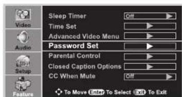INSIGNIA NSLCD22 - To set the password: - 1