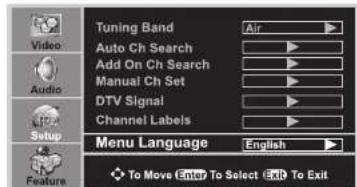 INSIGNIA NSLCD22 - To select the menu language: - 1