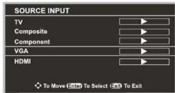 INSIGNIA NSLCD22 - To select the input signal source: - 1