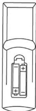 INSIGNIA NSLCD22 - Installing batteries in the remote control - 3