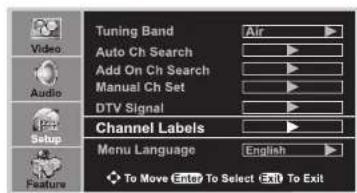 INSIGNIA NSLCD22 - To label your channels: - 1