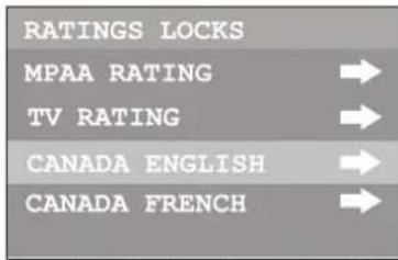 INSIGNIA NSF20TV - To set up Canadian English ratings: - 3