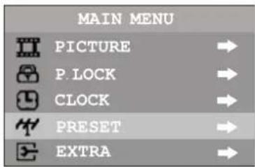 INSIGNIA NSF20TV - Pour acceder au menu de l'horloge : - 1