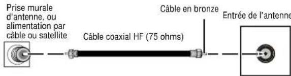 INSIGNIA NSF20TV - Connexion de l'antenne, de la télévision par cable ou d'une parabole sur le téléviseur - 1
