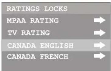 INSIGNIA NSF20TV - Pour configurer les classifications du Canada francophone : - 3