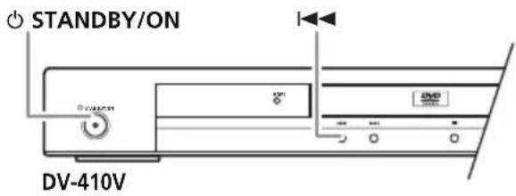 PIONEER DV310 - Commutation de la sortie vidéo au balayage entrelacé par les commandes de la face avant - 1