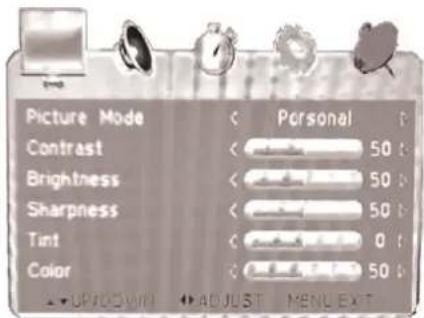 COBY TFTV791 - System Menu Controls - 1