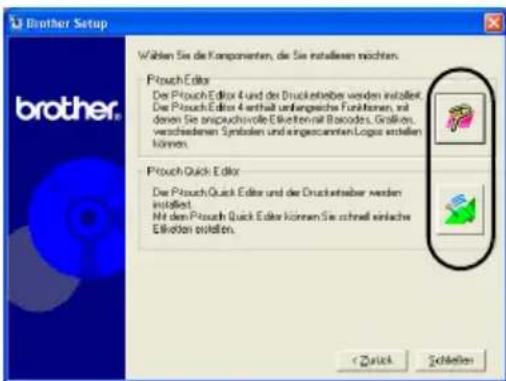 BROTHER Ptouch PT9500PC - Schalten Sie den Computer ein und legen Sie die mitgelieferte CD-ROM in das CD-ROM-Laufwerk ein. - 3