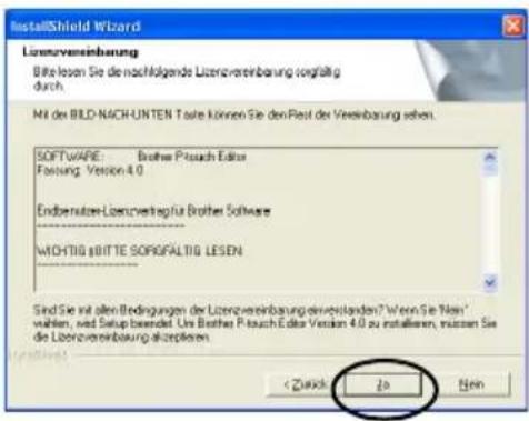 BROTHER Ptouch PT9500PC - Schalten Sie den Computer ein und legen Sie die mitgelieferte CD-ROM in das CD-ROM-Laufwerk ein. - 6