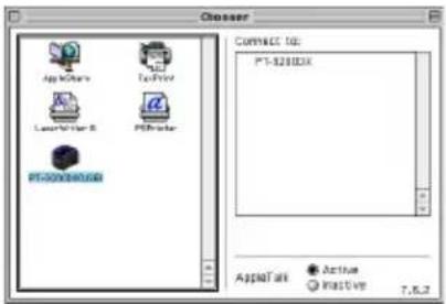 BROTHER Ptouch PT9200DX - Selecting the printer - 2