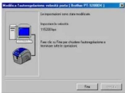 BROTHER Ptouch PT9200DX - Uso di Modifica l'autoregolazione velocità porta - 4