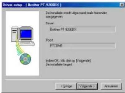 BROTHER Ptouch PT9200DX - Installeren van het printerstuurprogramma Bij een seriële verbinding - 6