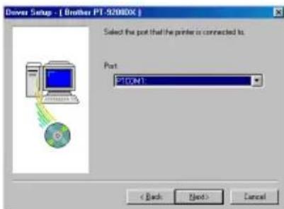 BROTHER Ptouch PT9200DX - Installing the printer driver For a serial connection - 5