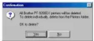 BROTHER Ptouch PT9200DX - If "Delete Brother PT-9200DX" was selected: - 1