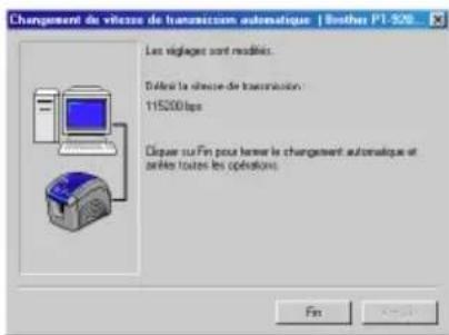 BROTHER Ptouch PT9200DX - Utilisation de Assistant pour le changement de la vitesse de transmission - 4