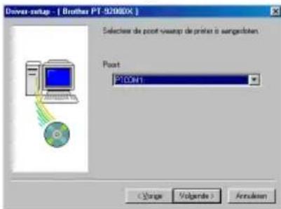 BROTHER Ptouch PT9200DX - Installeren van het printerstuurprogramma Bij een seriële verbinding - 5